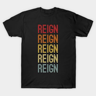 Reign Name Vintage Retro Pattern T-Shirt